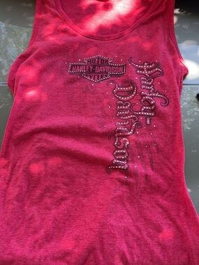 Harley-Davidson Girls Hot Pink Rhinestone Logo Tank